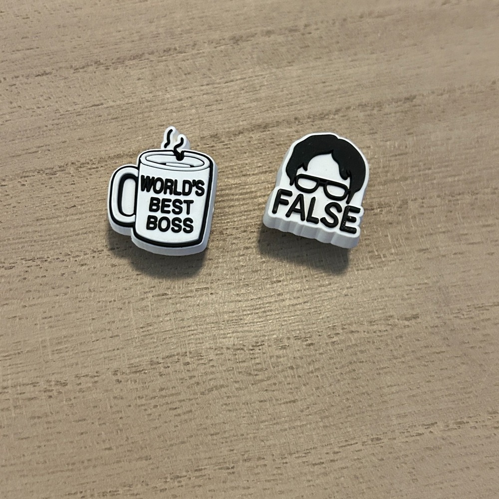 The Office Shoe Charms Set Of 2 Shoe Jewelry World's Best Boss Dwight